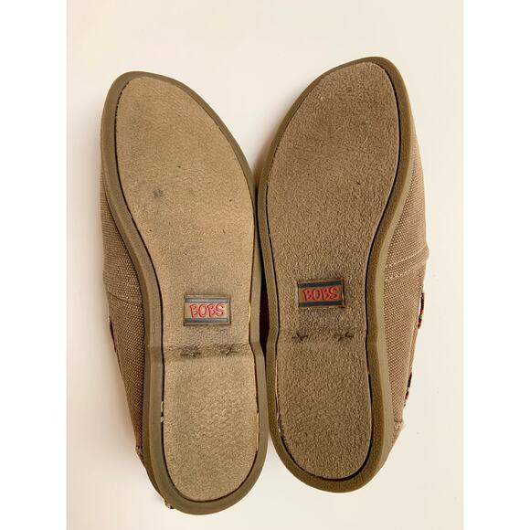 BOBS from Sketchers Brown Memory Foam 100% Leather insole Slip On Shoes Womens 6 - Picture 8 of 11